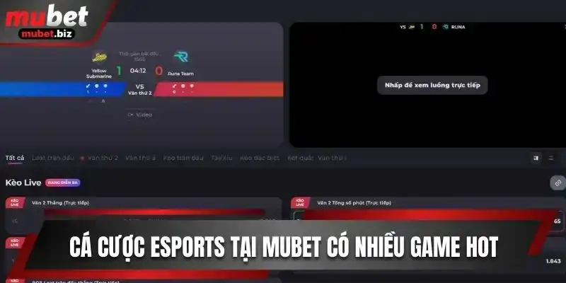 Cá cược E-Sports Mubet